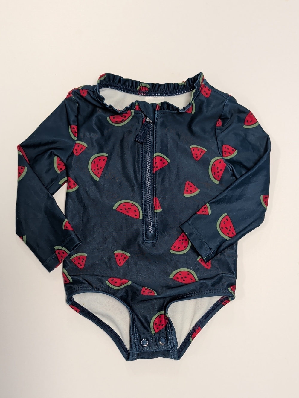 Carter's Navy Baby Swimsuit with Watermelon Print